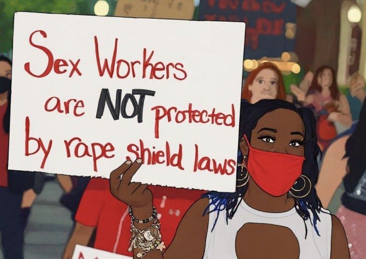 woman protesting